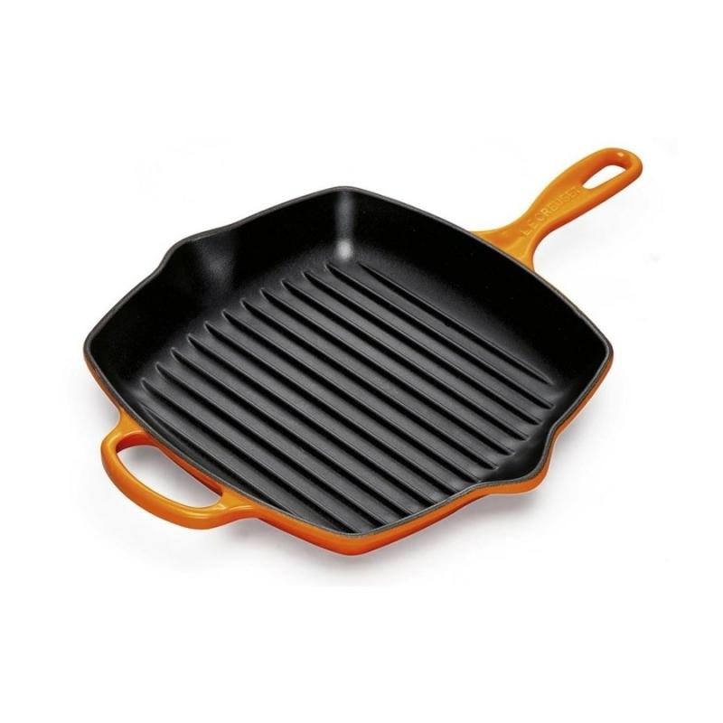 Le Creuset Støbejern Grillpande 26x26 Cm Signature Volcanic Flame  024147232728